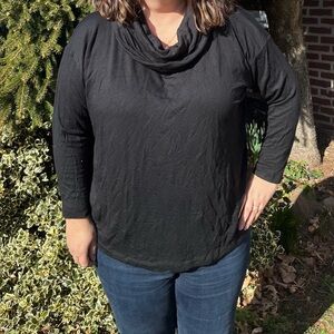 Lou&Grey soft black cowlneck sweater